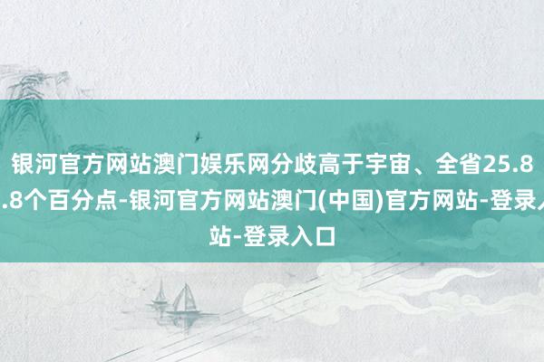 银河官方网站澳门娱乐网分歧高于宇宙、全省25.8、9.8个百分点-银河官方网站澳门(中国)官方网站-登录入口