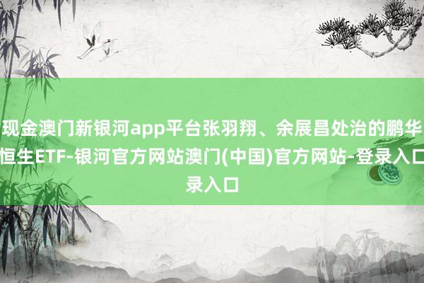 现金澳门新银河app平台张羽翔、余展昌处治的鹏华恒生ETF-银河官方网站澳门(中国)官方网站-登录入口