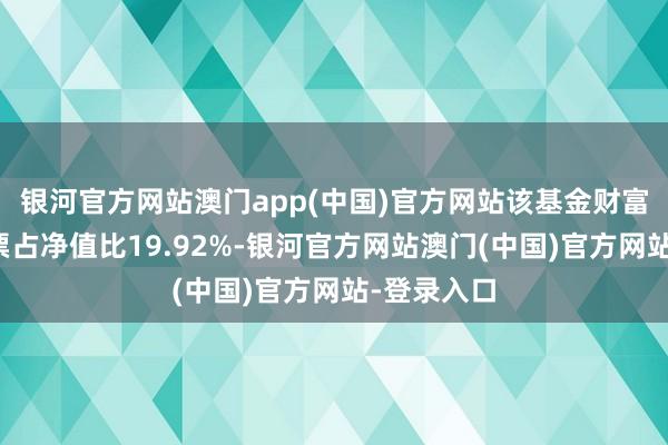 银河官方网站澳门app(中国)官方网站该基金财富建立：股票占净值比19.92%-银河官方网站澳门(中国)官方网站-登录入口