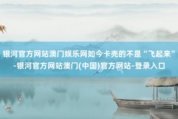 银河官方网站澳门娱乐网如今卡壳的不是“飞起来”-银河官方网站澳门(中国)官方网站-登录入口